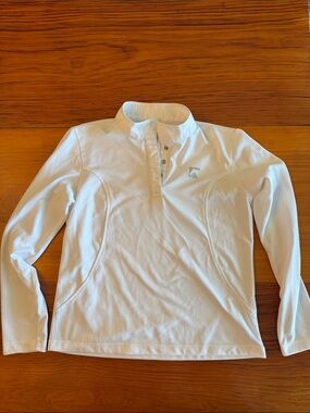 Kids White Long-Sleeve Performance Polo by (unbranded)